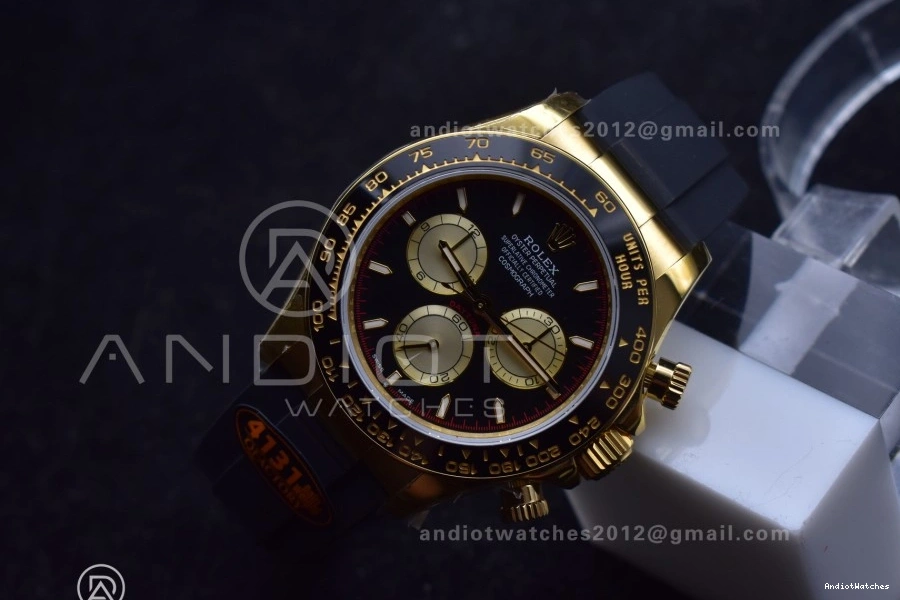 (Weighted) Oysterflex Sophisticated Edition Daytona on QF 126518 YG V6 Black Strap Best 807 Dial SH4131 1:1 1108